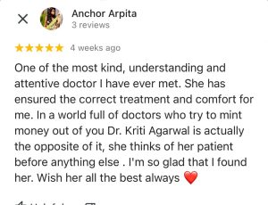 Dr. Kriti Agarwal Best Gynecologist Obstetricians Review